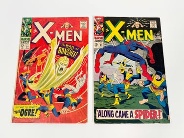 Lot of two 1967 X-Men comics by Marvel.