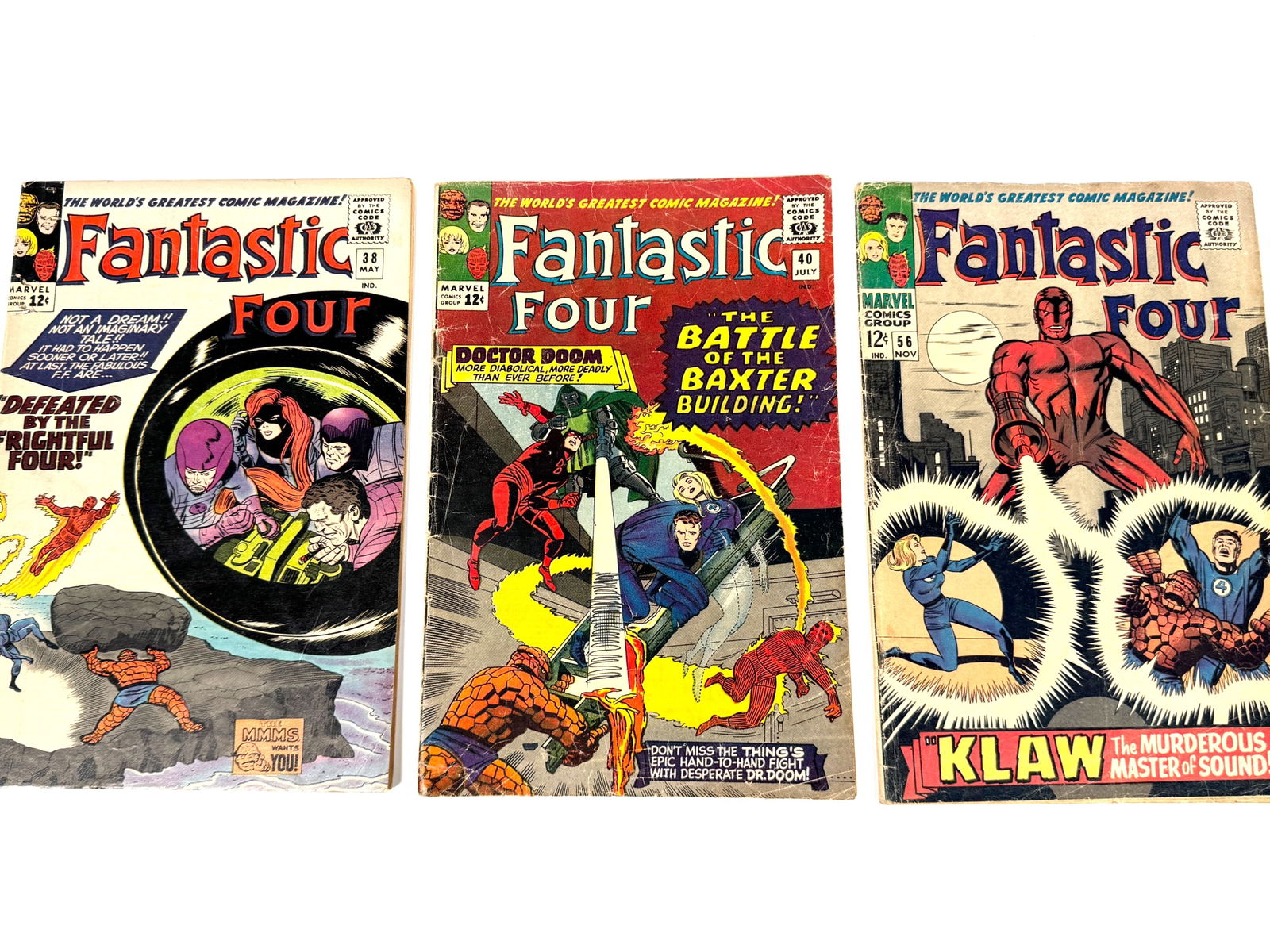 Lot of three 1965 Fantastic Four comics by Marvel. (1 of 2)