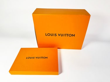Lot  of (2)  authentic Louis Vuitton boxes and one dust bag.