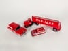 Lot of three Mobil Oil toy cars.