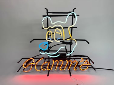 NOS newer Hamm's Beer Bear Head neon tavern sign.