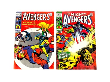 Lot of two 1968/69 The Avengers comics by Marvel.