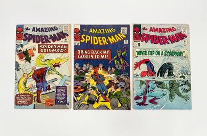 Lot of three 1965 The Amazing Spider-Man comics by Marvel.