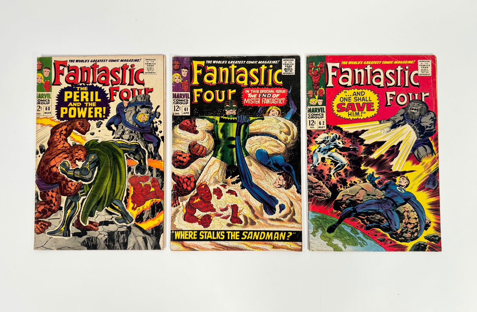 Lot of three 1967 Fantastic Four comics by Marvel. (1 of 2)