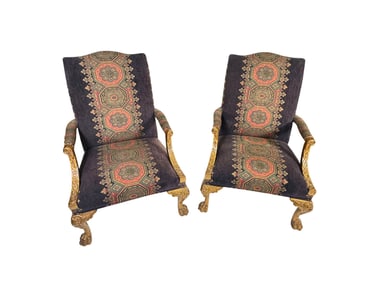 Pair of vintage Henredon Natchez collection chairs.