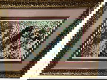 "LILIES OF THE FIELD" -Limited Edition Lithograh by the lateBritish-American artist Pati Bannister,