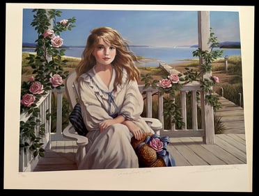 "Paradise Cove" Limited Edition Lithograph by the late British-American artist Pati Bannister.