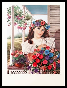 "First Prize"Lithograph by the late British-American artist Pati Bannister. 1987.