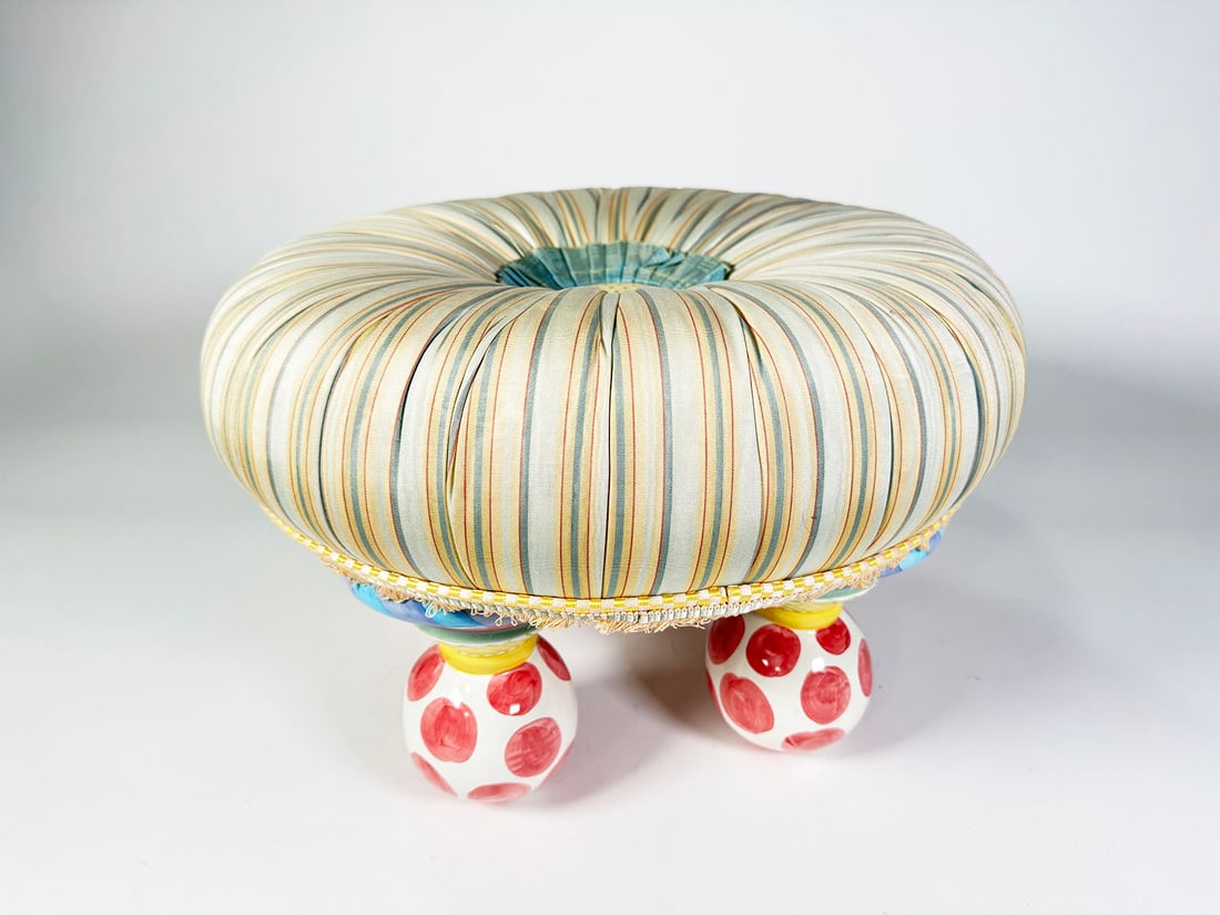 MacKenzie-Childs Lamb Chop Footstool.  (1 of 6)