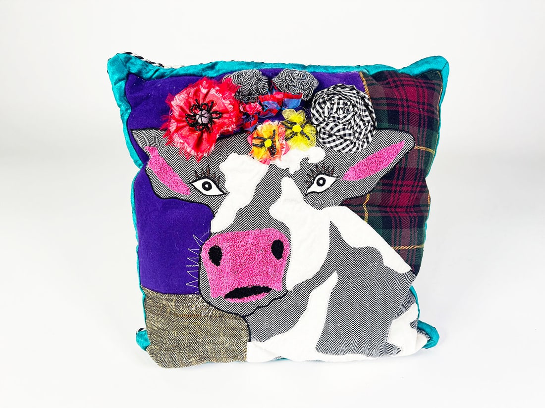 MacKenzie-Childs Frida Cowlo throw pillow. (1 of 4)