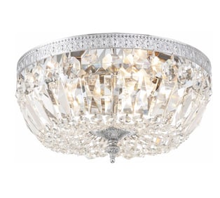 New in the box Crystorama three light flush mount traditional and contemporary style 12"