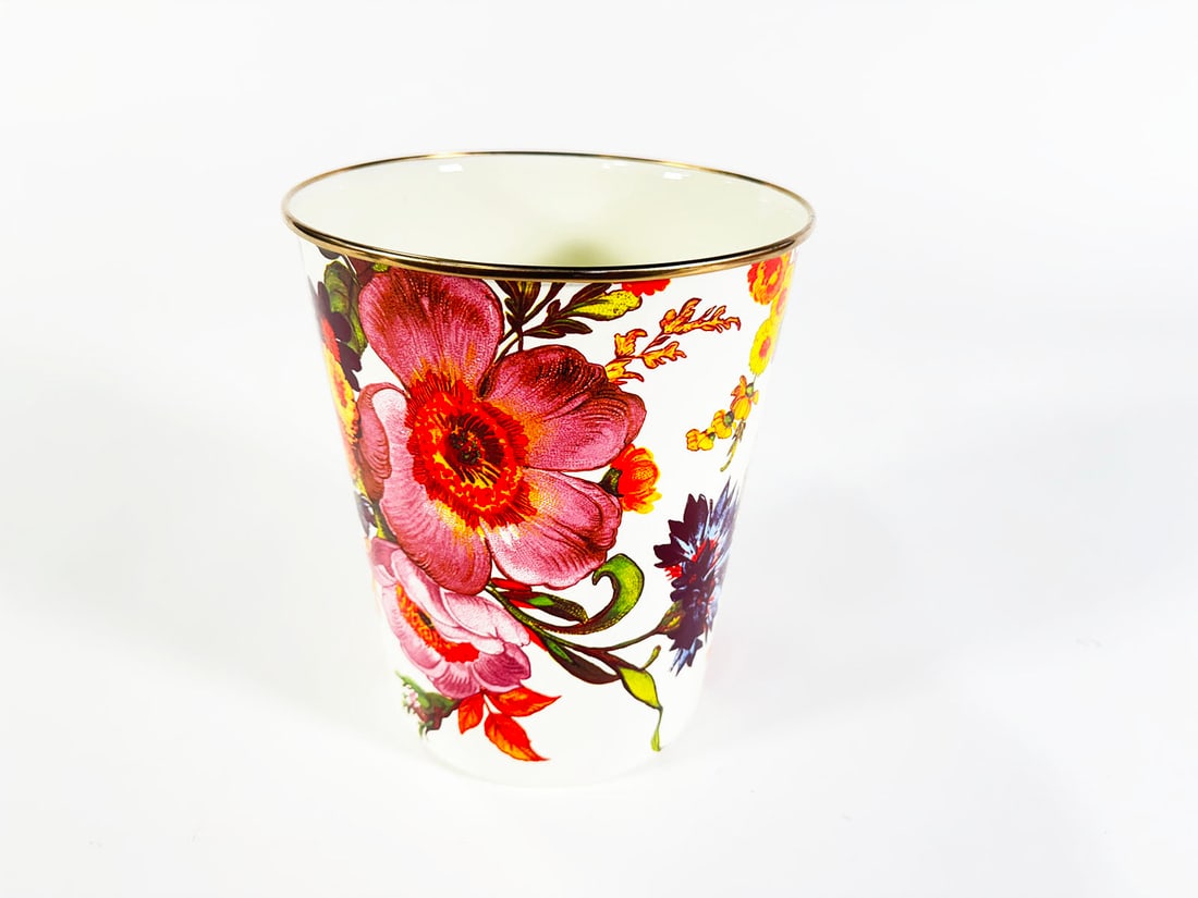 Very nice MacKenzie-Childs Flower Market metal waste bin. (1 of 1)