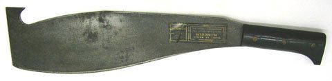 OLD 15" BLADE COLLINS MACHETE: OLD 15" BLADE COLLINS MACHETE * MACHETE IS APROX. 15" LONG X 5" WIDE * IS MARKED ON BLADE HERRAMIENTAS COLLINS S.A. * GRADE 6 *