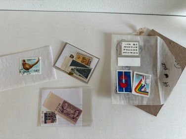 Set Of 9 Chinese Stamps