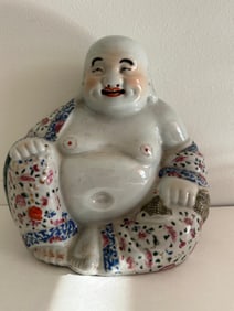 Chinese Antique Famille Rose Porcelain Buddha