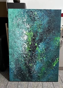 Oil painting in modern abstract style