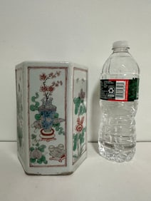 Chinese Antique Famille Rose scholar Vase China Brush Pot
