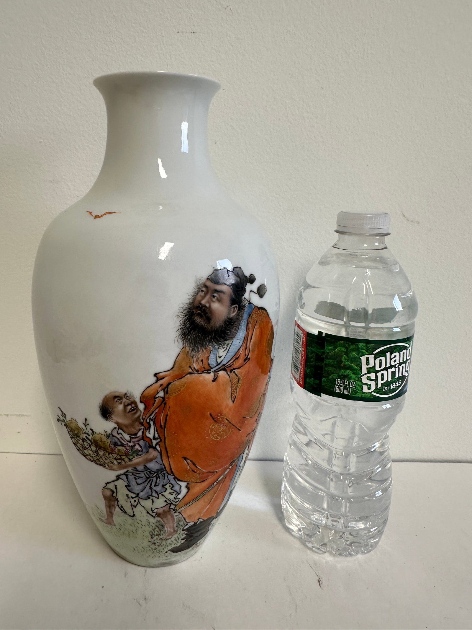 Chinese Antique Famille Rose Figures Scene Egg Shell Vase China Characters Mark (1 of 16)