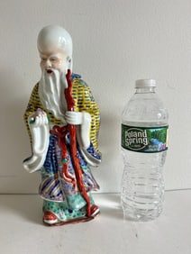 Chinese Antique Famille Rose Old man sculpture