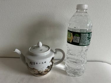 Chinese Antique Famille Rose Teapot China Characters Mark