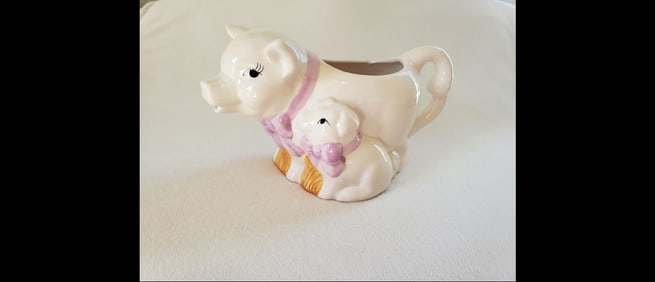 Vintage Ceramic Pigs Pitcher