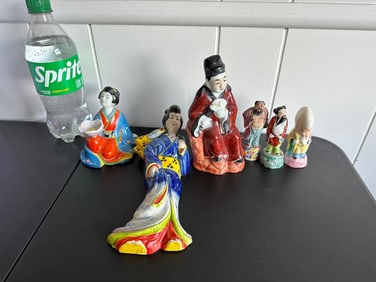 Set Of 5 Chinese/ Japanese Sculptures