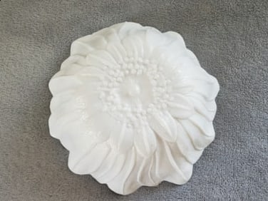 Milk Glass Sunflower Bowl