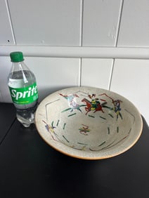 Chinese Crack Glazed Famille Rose Bowl