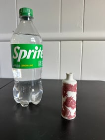 Chinese Red Dragon Porcelain Small Vase China Snuff Bottle