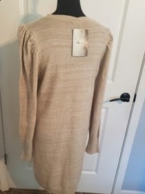 Lily Rose Beige Sweater Dress, NWT, Size XL