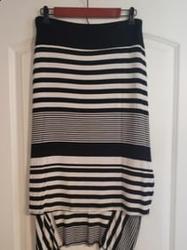 Cha Cha Vente Striped Hi-Lo Skirt, Size PL