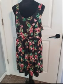 West Loop Drawstring Waist Tank Dress, Size XL