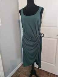 Shein Dark Green Wrap Dress, 1XL