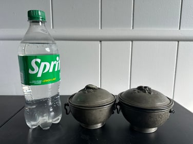 Pair Of Chinese Metal Pots