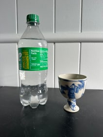 Chinese Crack Glazed Blue And White Porcelain Cup Mark
