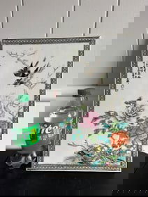 Chinese Famille Rose Enamel Plaque