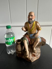 Chinese Famille Rose Porcelain Fishman sculpture