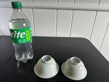 Pair Of Chinese Blue And White China Characters Mark