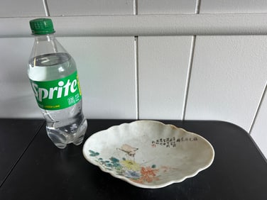 Chinese Famille Rose Porcelain Scholar China Plate