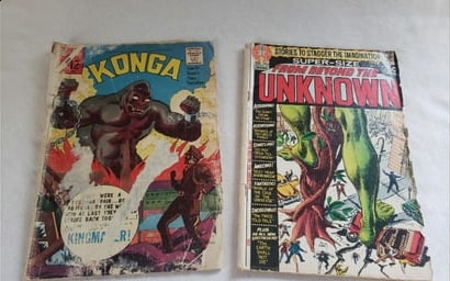 Konga No. 22 (1965) and From Beyond the Unknown #7 (1970)
