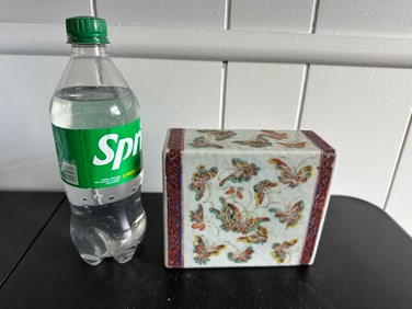 Chinese Famille Rose Porcelain Square China Pillow