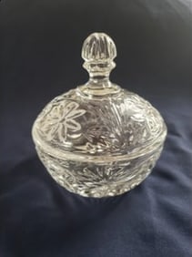 Zajecar of Yugoslavia Crystal Lidded Candy Dish