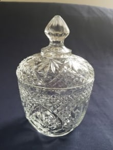 Vintage EAPG Pressed Glass Sugar Bowl w/ Lid (1 of 1)