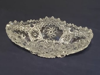 Vintage Crystal Relish Dish