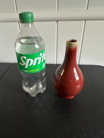 Chinese Red Crack Glazed China Vase