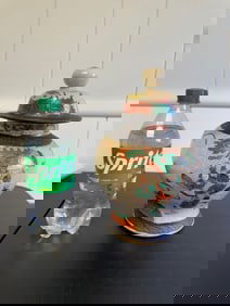 Chinese Ice Crack Glazed Famille Rose Ginger Jar