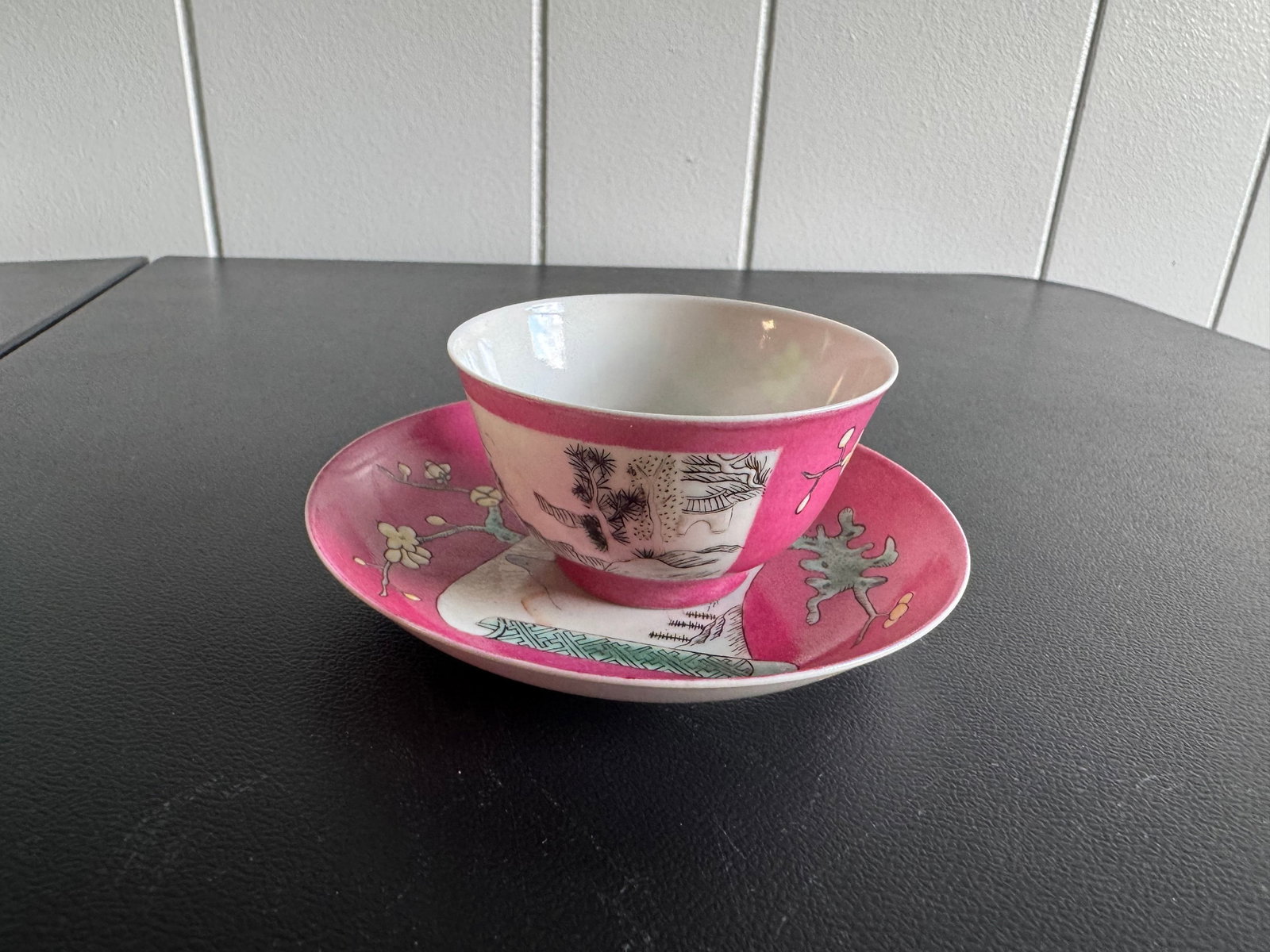 Chinese Famille Rose Porcelain China Cup & Saucer: Size: 4.2 inches/ 10.7 cm. Provenance: From Trenton NJ collector. We can offer Affordable, Reliable packing and shipping to all over the world for most items, generally save 10% than UPS store or more
