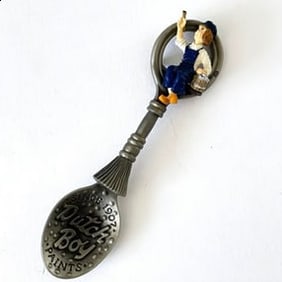 Franklin Mint Country Store Pewter Spoon DUTCH BOY Vintage Figurine