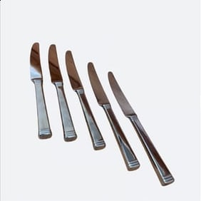 Wedgwood Martha Stewart Stainless Steel Table Knives Set Of 5 Flatware Recital