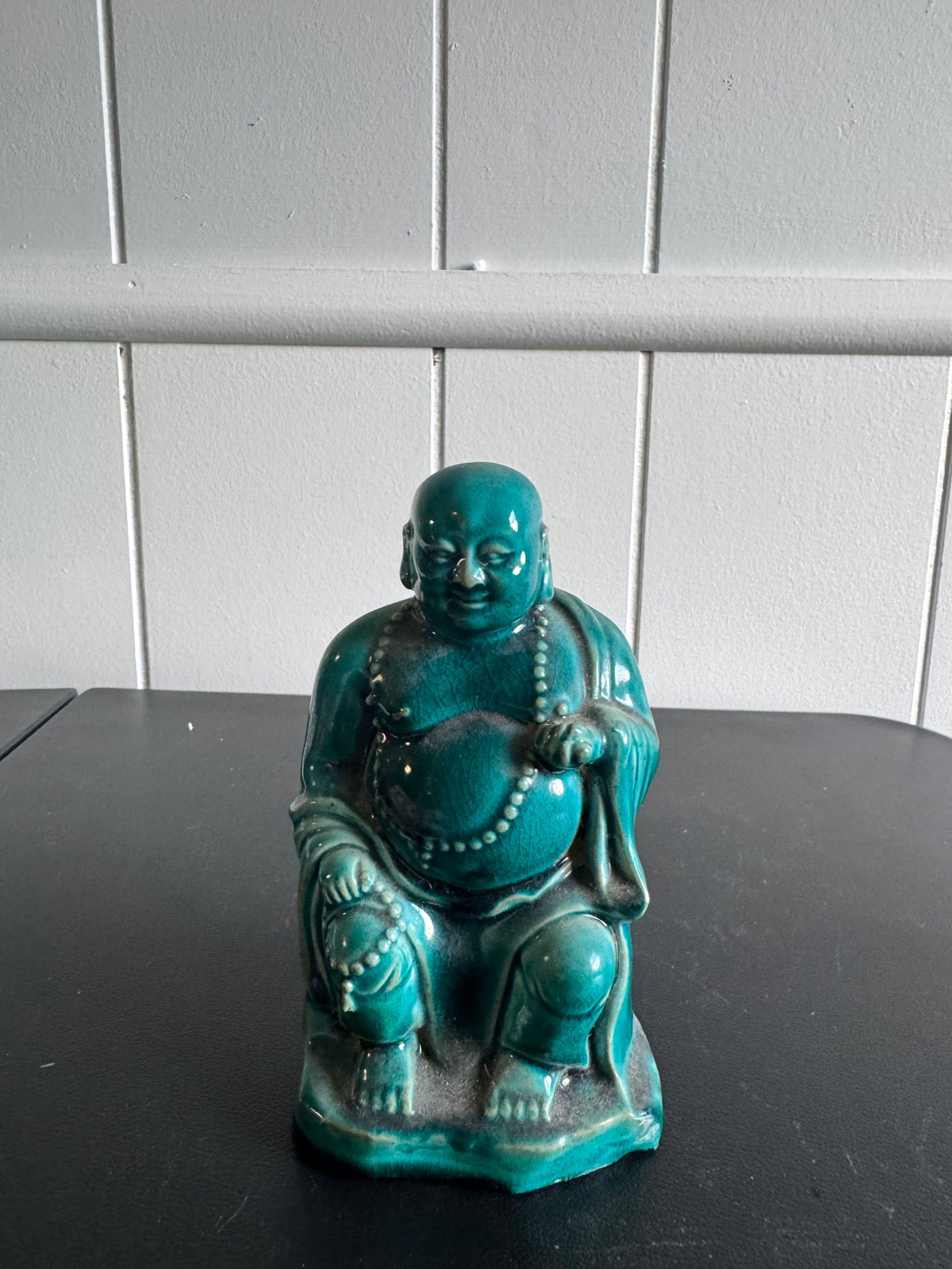 Chinese Blue Glazed Sculpture Porcelain Buddha: Size: 5.5 inches/ 14 cm. Provenance: From Allentown PA collector. We can offer Affordable, Reliable packing and shipping to all over the world for most items, generally save 10% than UPS store or more